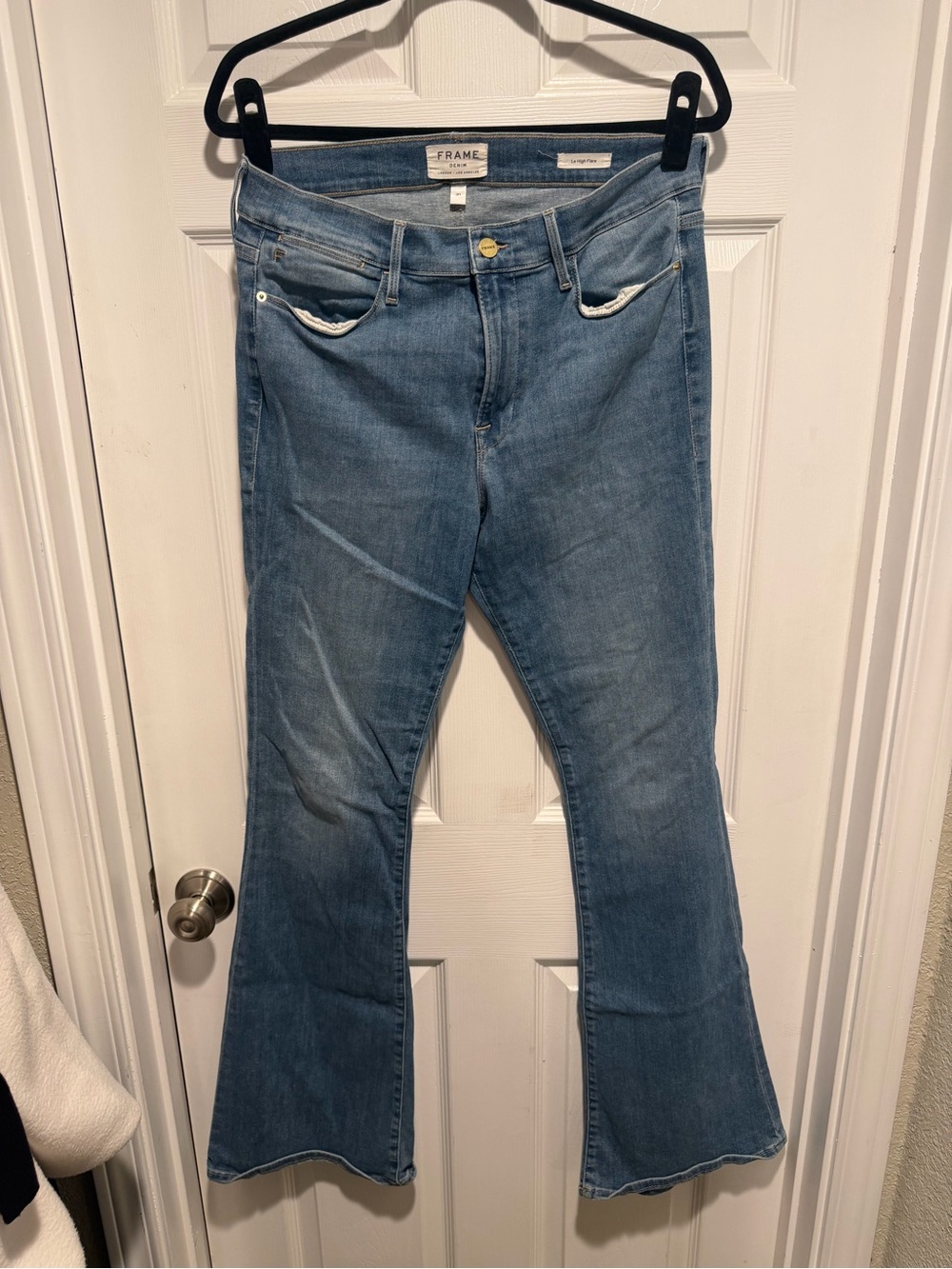 Frame Denim “Le High Flare” Medium Wash Jeans